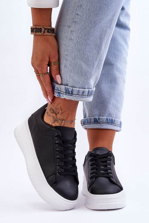 Жіноче класичне спортивне взуття. Чорно-біла нічна подорож