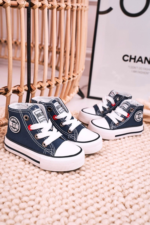 Дитячі високі кросівки на блискавці BIG STAR HH374189 Темно-сині