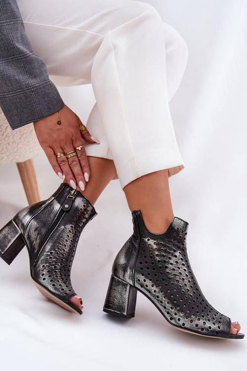 Чоботи шкіряні Maciejka 05420-01 Чорні