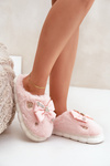 Пухнасті Тапочки З Бантиком І Прищіпками Рожеві Annalira