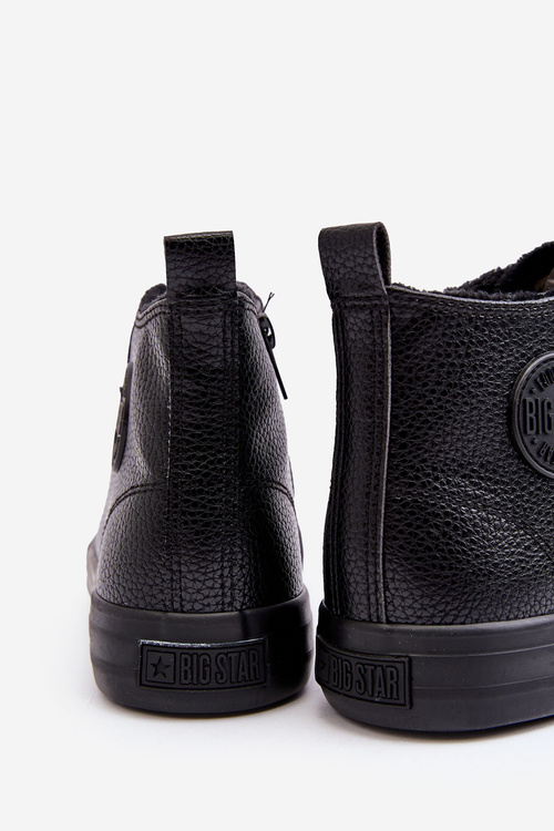 Чоловічі кросівки з підкладкою на блискавці чорні Big Star MM174012