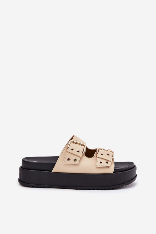 Жіночі Сандалі З Пряжками На Платформі Бежеві Nilatha