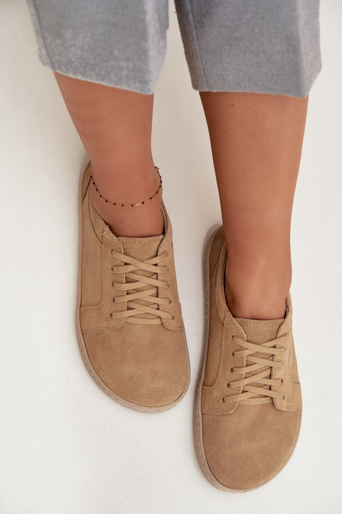 Тапки тип barefoot з натуральної замші Zazoo 314 бежеві