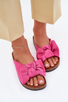 Жіночі Сандалі На Корковій Підошві З Бантом Фуксія Сересса