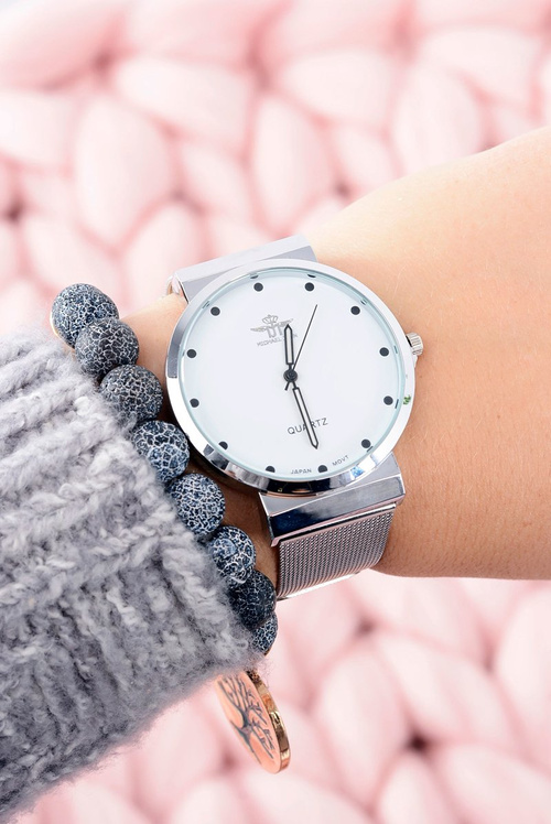 Срібний елегантний жіночий годинник Michael John