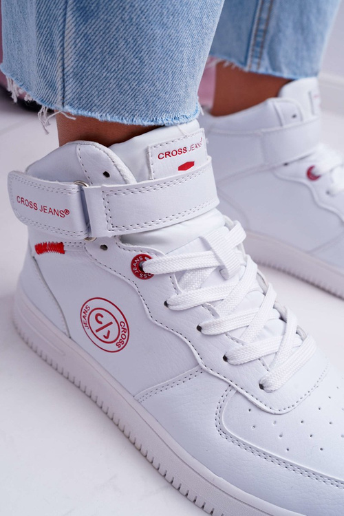 Жіночі високі кросівки Cross Jeans білі EE2R4145C