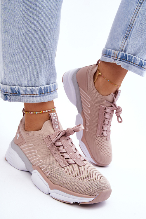 Жіноче спортивне взуття без шнурівки Memory Foam System Big Star LL274A141 Nude