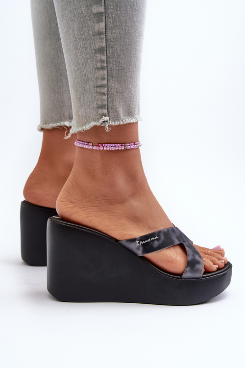 Жіночі босоніжки на танкетці 83520 Ipanema High Fashion Slide Fem Black