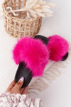 Дитячі тапочки з хутром Фуксія Fashionista