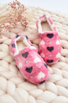 Дитячі утеплені шльопанці в сердечку Pink Meyra