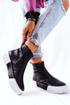 Чоботи на платформі чорні Maciejka 05216-01