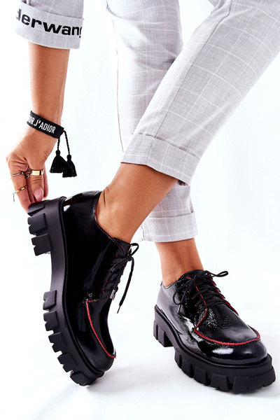 Жіночі шкіряні броги Maciejka Black 5074A-01