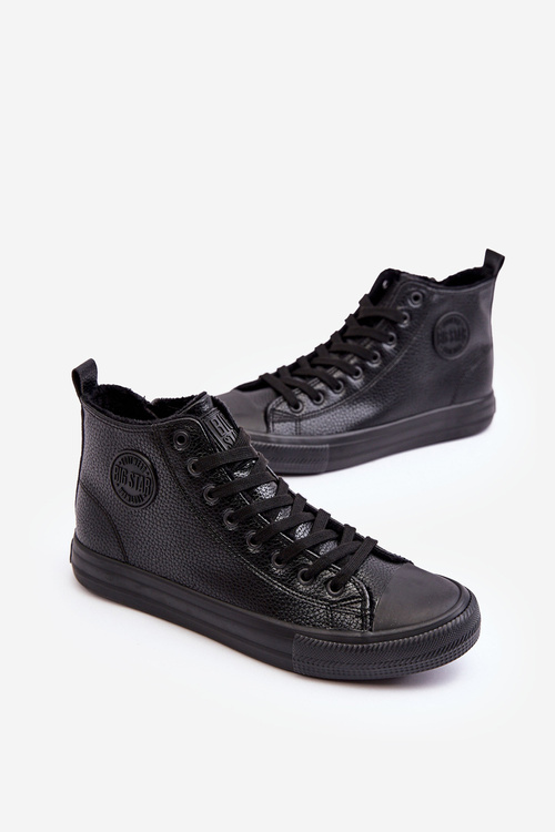 Чоловічі кросівки з підкладкою на блискавці чорні Big Star MM174012