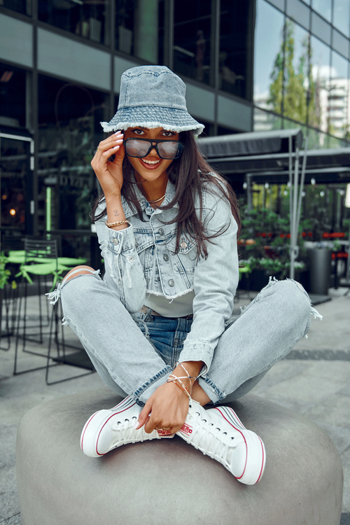 Жіночі високі текстильні кросівки на платформі Big Star LL274185 Білі