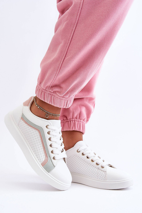 Жіноче класичне спортивне взуття біло-рожевий Amaranti