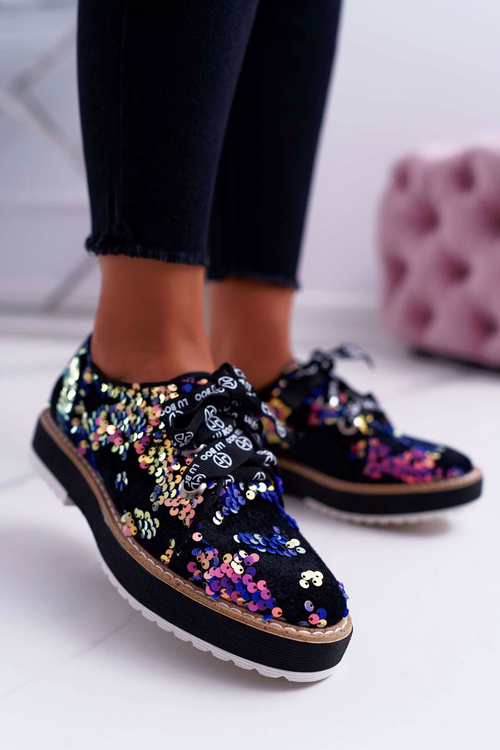 Жіночі напівчоботи Lu Boo Purple Sequins Moonlight