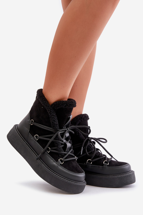 Чорні черевики на платформі Tamidra