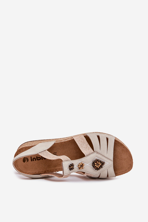 Жіночі Сандалі На Підборах З Декораціями Світло Бежеві Inblu RV000015