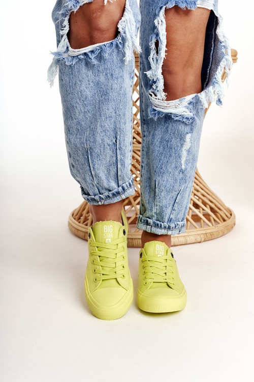 Жіночі класичні низькі кросівки BIG STAR AA274012 Лайм