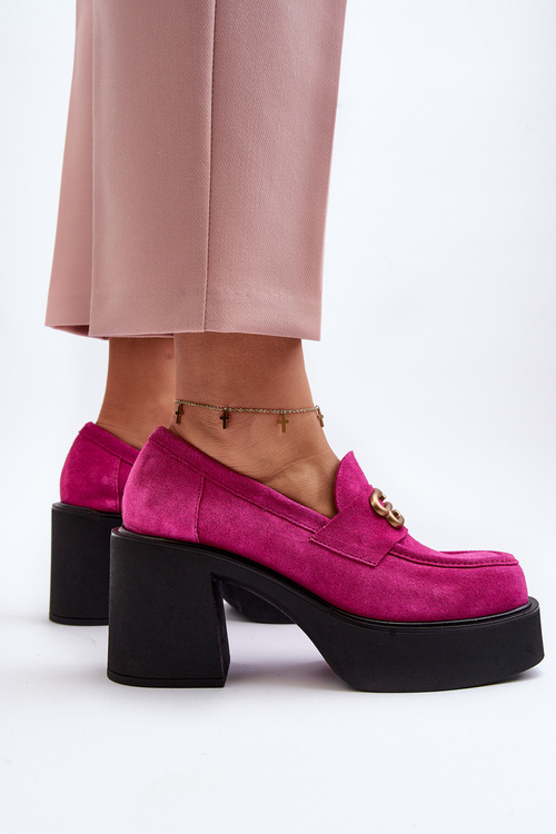 Рожеві жіночі замшеві туфлі Zazoo 20170
