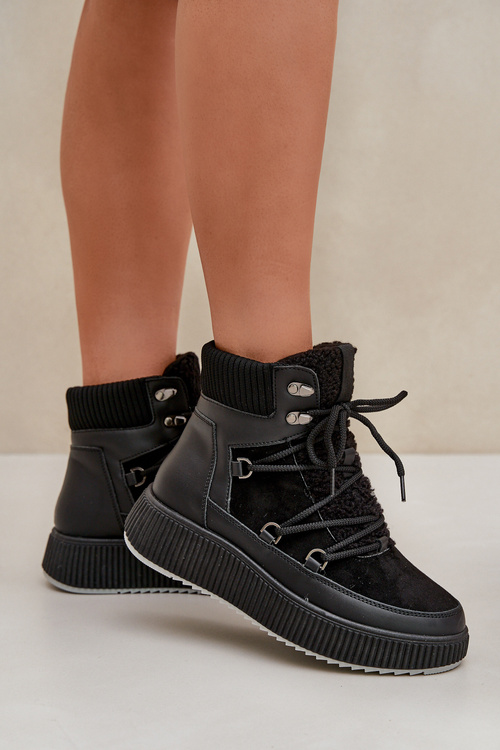 Низькі Снігові Черевики На Платформі Чорні Naliora