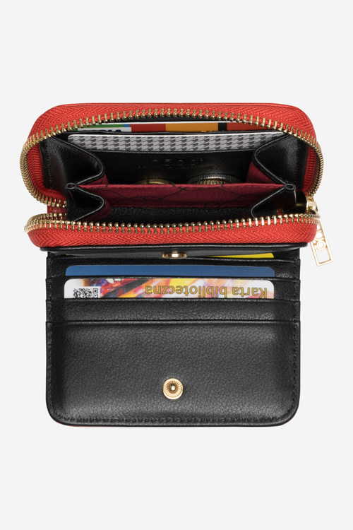 Жіночий гаманець з натуральної шкіри з тваринним принтом Small Nobo NPUR-LR0020-C005 Червоний