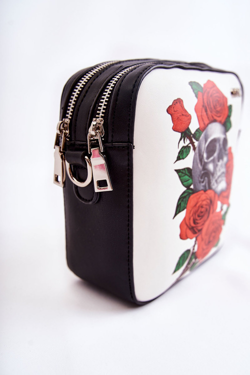 Шкіряна сумка W Pattern GOE ZNJ012 чорно-біла