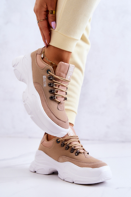 Жіноче спортивне взуття Кросівки Big Star JJ274A222 Бежеві