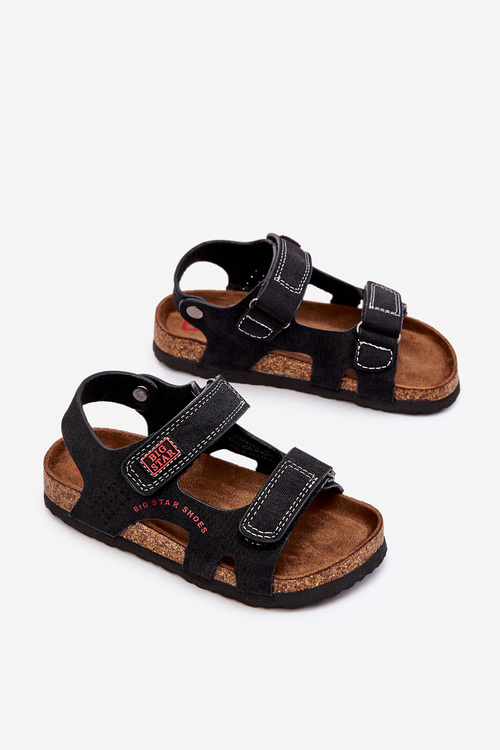 Дитячі легкі босоніжки на липучці Big Star LL374141 Чорні
