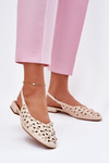 Прикрашені Балерини На Плоскому Каблуці Бежеві Nilarisela