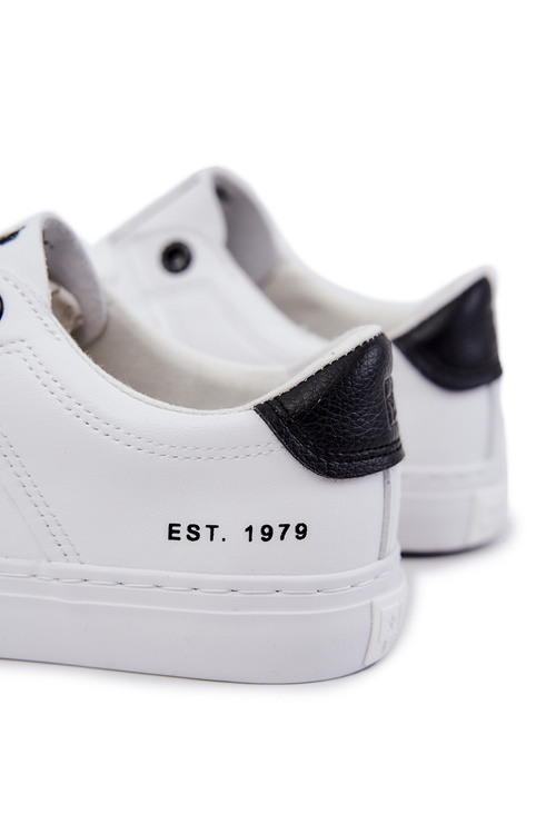 Шкіряні чоловічі кросівки Big Star JJ174105 біло-чорні