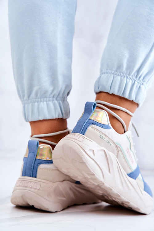 Жіночі кросівки Memory Foam Big Star JJ274600 Бежево-Сині