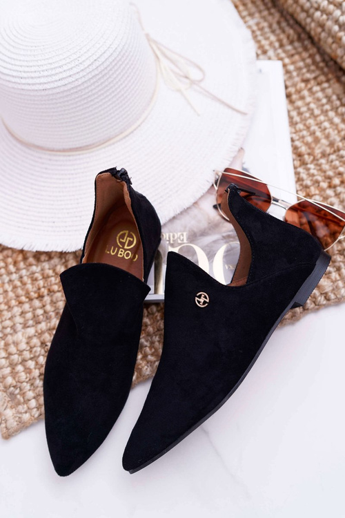 Чорні черевики Lu Boo з вирізом