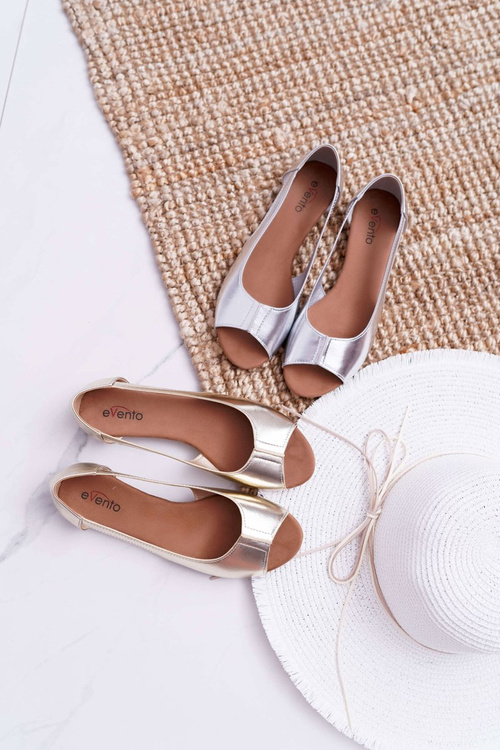 Жіночі балетки з відкритим носком Gold Ereli