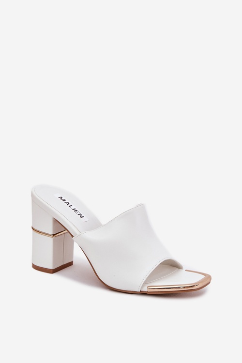 Елегантні Жіночі Сандалі На Каблуку Білі Raiza