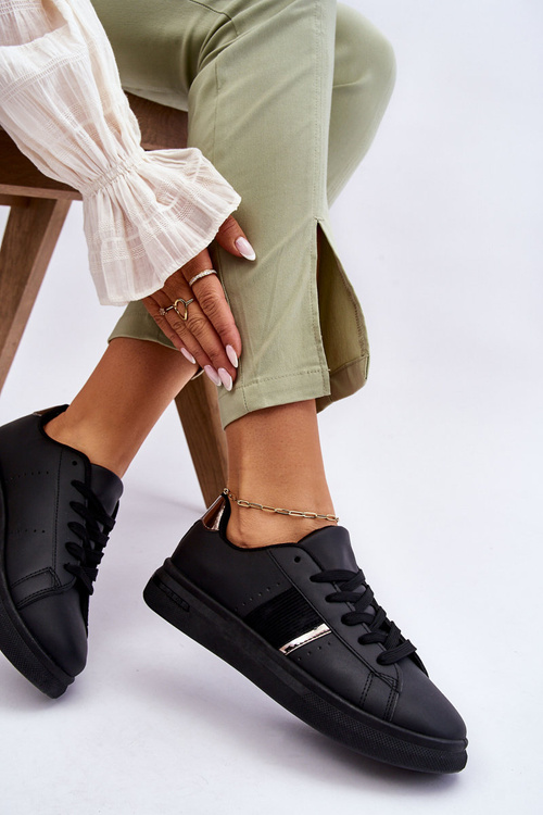 Жіночі спортивні туфлі на платформі Чорні Soris