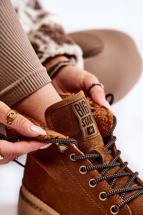 Замшеві теплі черевики Big Star KK274520 Коричневий