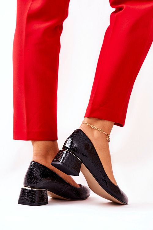 Лаковані туфлі-змійки Lewski 3118 Black