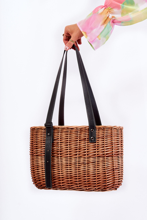 Плетена сумка NOBO XM0050 Basket Beige and Black