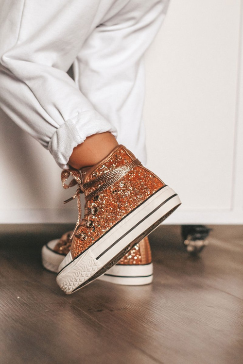 Дитячі кросівки з блискітками Gold Ally