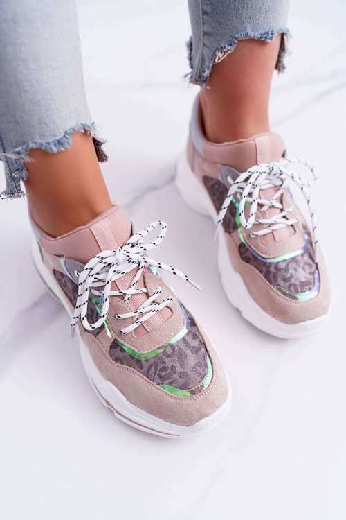 Спортивні жіночі туфлі на високій підошві Pink Cabana