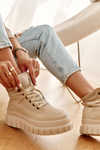 Зручні черевики на платформі бежеві Sanchio