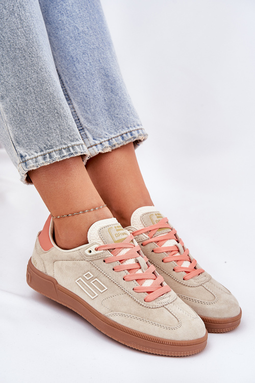 Замшеве Спортивне Взуття Кросівки Жіночі D.Franklin Бежеві DFSH387005