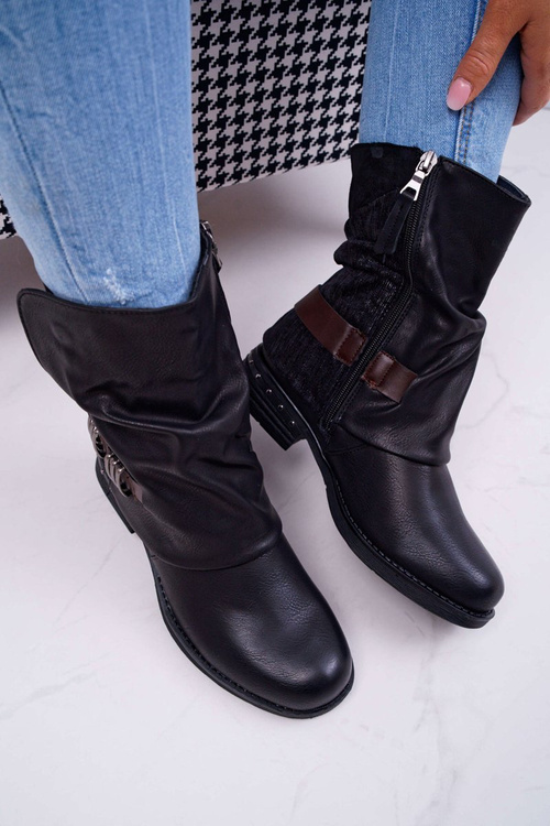 Жіночі високі ковбойські черевики Вінчестер чорного кольору