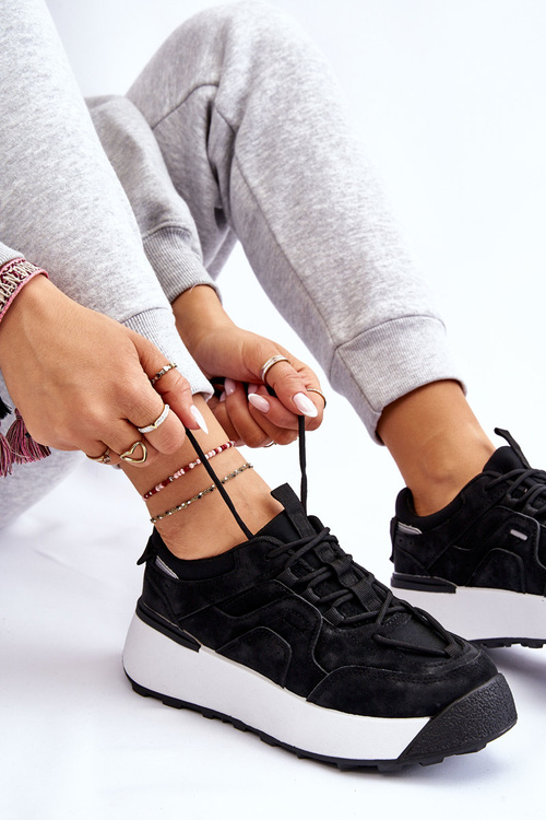 Жіноче спортивне взуття на платформі чорні Dakari