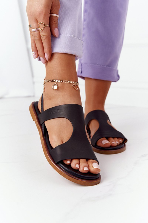 Шкіряні сандалі зі шнурком Big Star HH274715 Чорні