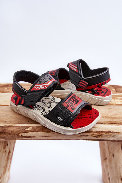 Дитячі босоніжки Grendene Kids JJ385011 чорно-червоні