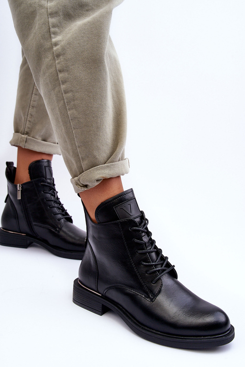 Жіночі шкіряні черевики Tedrick Black Workery