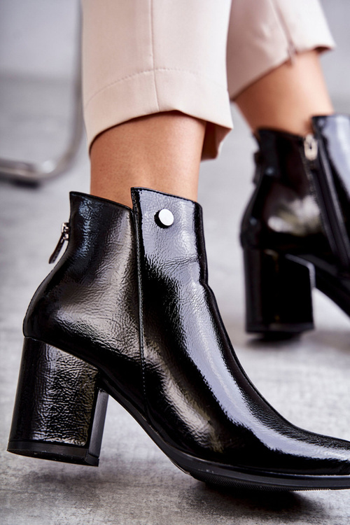 Чоботи жіночі лаковані La.Fi 260039B-LA Чорні