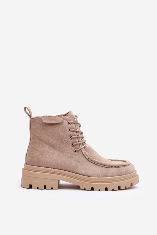 Жіночі черевики Trapper на блискавці бежеві Apolosi